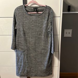 Black,white and gray dress.